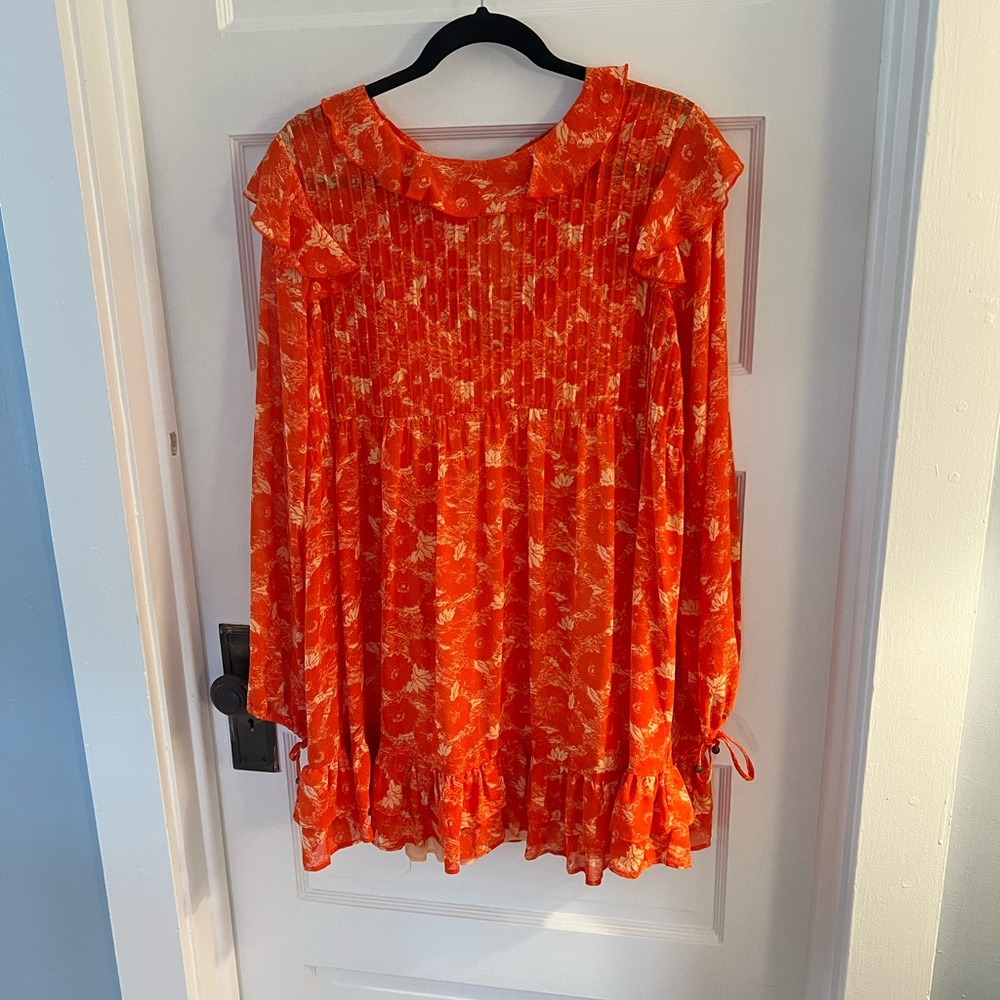 Free People Orange Mini Dress